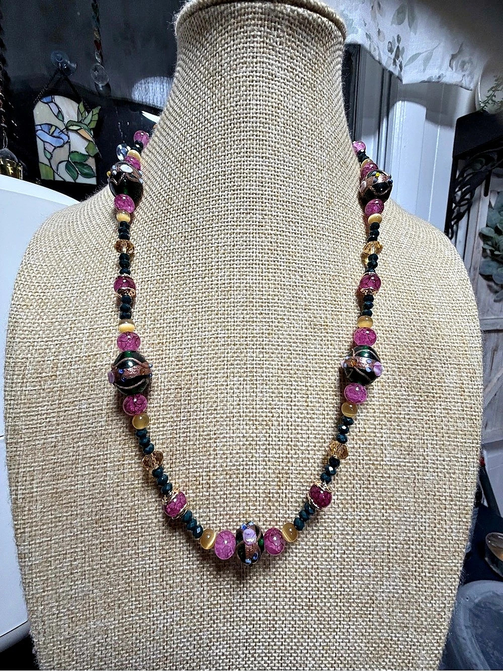 Artisan Made Cake Bead Necklace